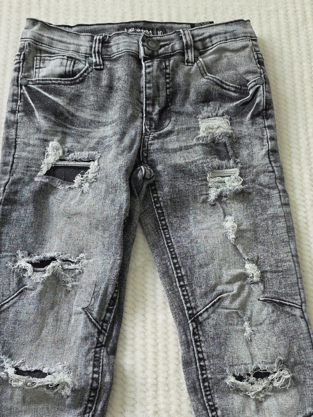 ROAD NARROWS NYC BOYS DARK GRAY/BLACK JEANS